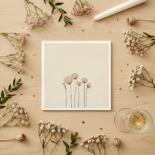 Platte ontwerpen moderne bloemen servetten