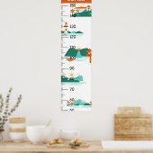 Platte oriëntatiepunt groeigrafiek poster (Keuken)