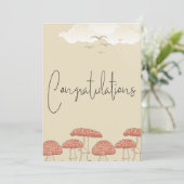 Platte paddenstoel Kaart (Staand voorkant)