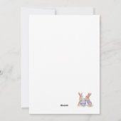 Platte Pasen Kaart Paaseieren Konijnen (Achterkant)