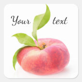 Platte peren vierkante sticker (Voorkant)