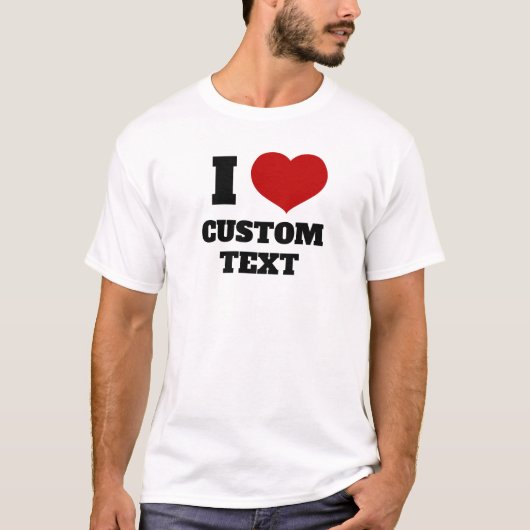 Platte pictogram van het rode hart t-shirt (Voorkant)