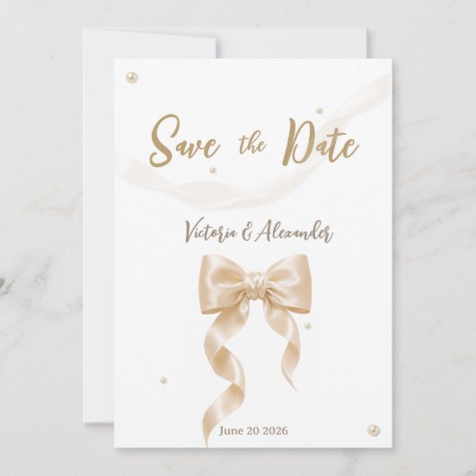 Platte Save The Date Kaart (Voorkant)