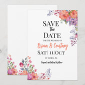 Platte Save The Date kaart (Voorkant / Achterkant)