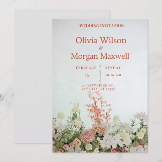 Platte Save the Date kaart (Voorkant / Achterkant)