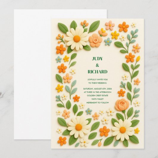 Platte Save The Date Kaart (Voorkant / Achterkant)