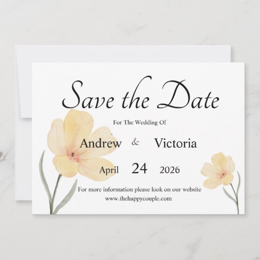 Platte Save The Date Kaart (Voorkant)