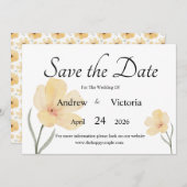 Platte Save The Date Kaart (Voorkant / Achterkant)