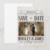 Platte Save The Date Kaart (Voorkant / Achterkant)