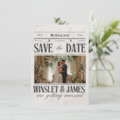 Platte Save The Date Kaart (Staand voorkant)