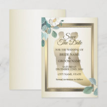 Platte Save The Date Kaart