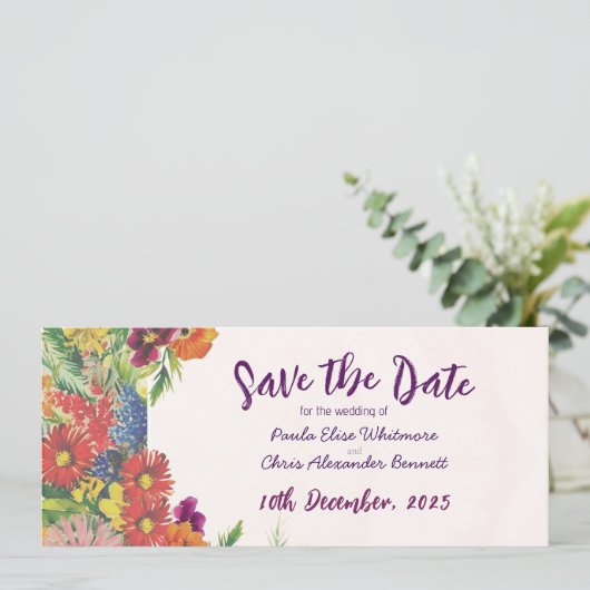 Platte Save The Date Kaart (Staand voorkant)