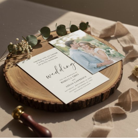 Platte Save The Date Kaart