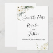 Platte Save The Date Kaart (Voorkant / Achterkant)