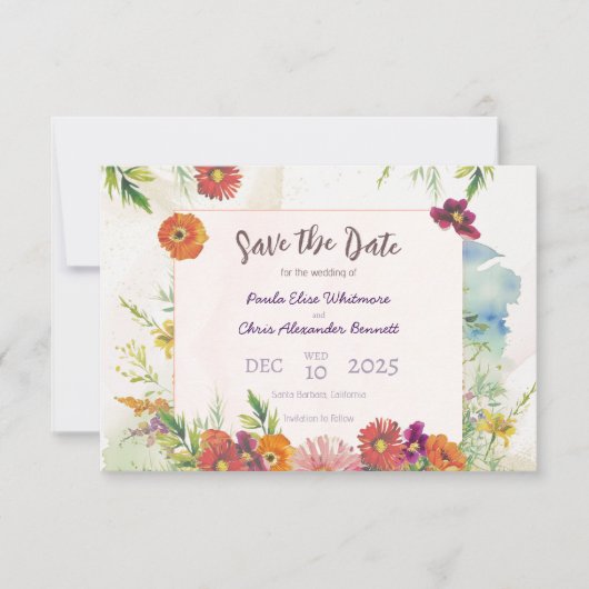 Platte Save The Date Kaart (Voorkant)