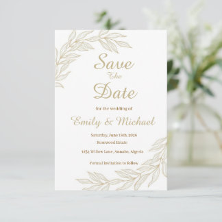Platte Save The Date Kaart