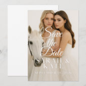 Platte Save The Date Kaart (Voorkant / Achterkant)