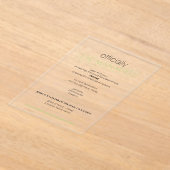 Platte Save The Date Kaart Acryl Uitnodigingen (Laagn)
