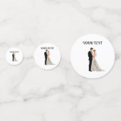 Platte Save The Date Kaart Confetti (Voorkanten)