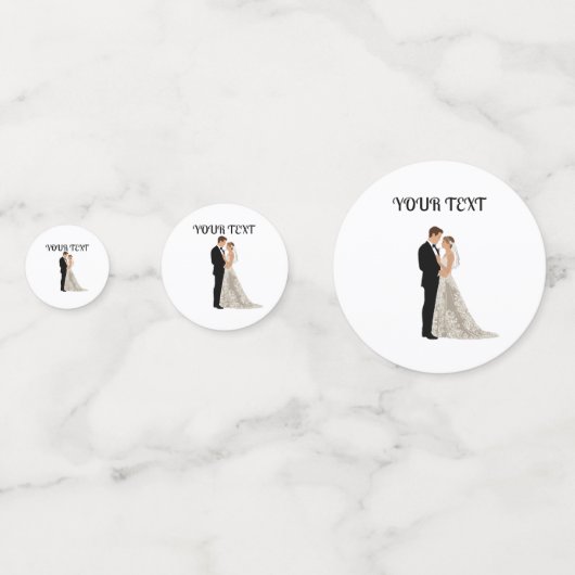 Platte Save The Date Kaart Confetti (Voorkanten)