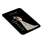 Platte Save The Date Kaart Magneet (Rechterzijde)