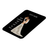 Platte Save The Date Kaart Magneet (Linkerzijde)