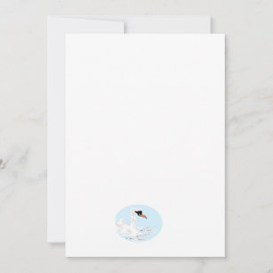 Platte Save The Date Kaart : Mooie Zwaan