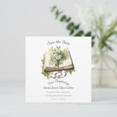 Platte Save The Date Kaart Nieuwe Beginnen (Staand voorkant)