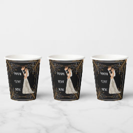 Platte Save The Date Kaart Papieren Bekers