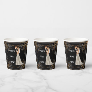 Platte Save The Date Kaart Papieren Bekers