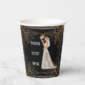 Platte Save The Date Kaart Papieren Bekers (Voorkant)