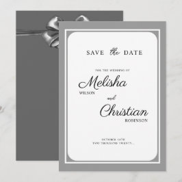 Platte Save The Date kaart voor een trouwfeest.
