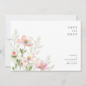 Platte Save The Date kaart voor een wildbloemen br (Voorkant)