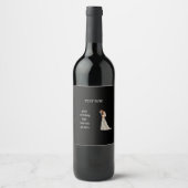 Platte Save The Date Kaart Wijn Etiket (Voorkant)