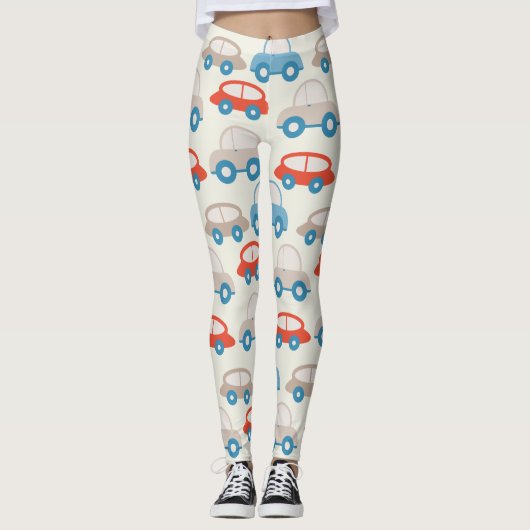 platte schatauto's leggings (Voorkant)
