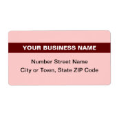 Platte tekst met Markering Licht Rood Verzendlabel (Voorkant)