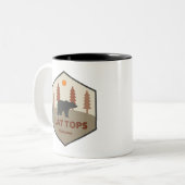 Platte Topjes Wilderness Colorado Beer Tweekleurige Koffiemok (Voorkant links)