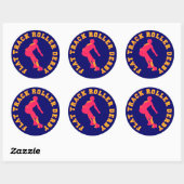 Platte track Roller Derby Ronde Sticker (Vel)