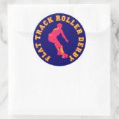 Platte track Roller Derby Ronde Sticker (Tas)