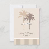 Platte Trouw Dankkaart | Palmboom Bomen Bedankkaart (Voorkant)