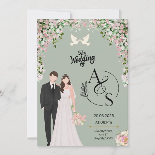 Platte uitnodiging (Voorkant)