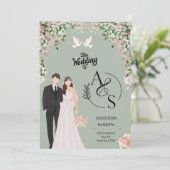 Platte uitnodiging (Staand voorkant)