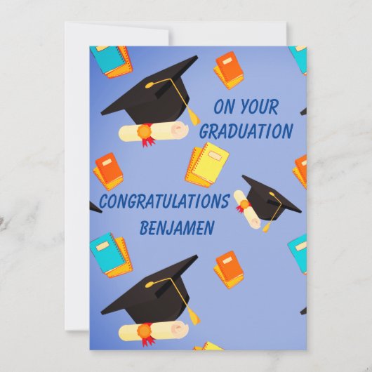 Platte uitnodiging, formaat: 12,7 x 17,8 cm, papie kaart (Voorkant)