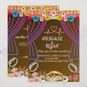 Platte uitnodiging, formaat: 13 cm x 18 cm, papier kaart (Voorkant / Achterkant)