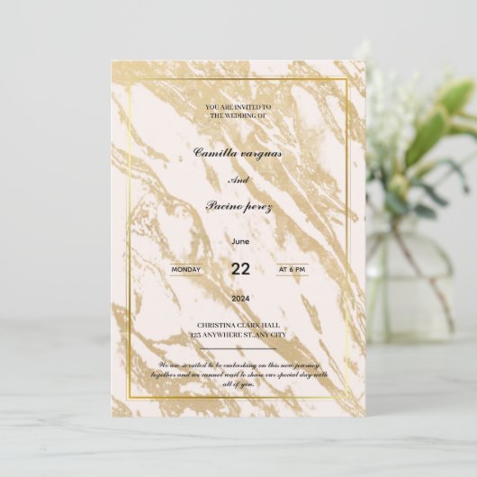 Platte uitnodiging, formaat: 13 cm x 18 cm, papier kaart (Staand voorkant)