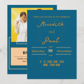 Platte uitnodiging, grootte: 5 "x 7", papier: Hand Kaart (Voorkant / Achterkant)