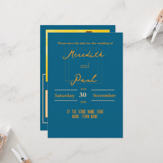 Platte uitnodiging, grootte: 5 "x 7", papier: Hand Kaart