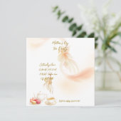 Platte uitnodiging voor een vakantie (Staand voorkant)