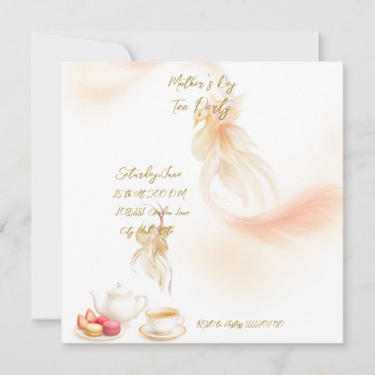 Platte uitnodiging voor een vakantie (Voorkant)