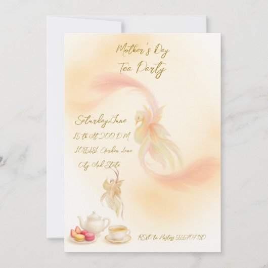 Platte uitnodiging voor een vakantie (Voorkant)